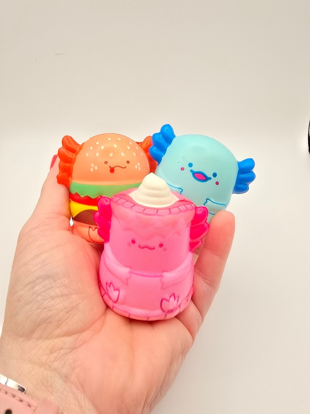 Cheerful Axolotl Squishy Kids Set Slow-Rise Stress Toy